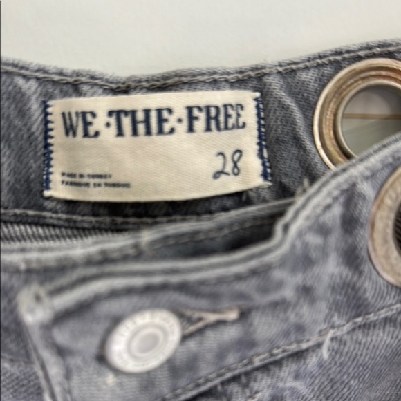 We The Free Gray barrel leg Relaxed Jeans with Drawstring Waist - Picture 2 of 6